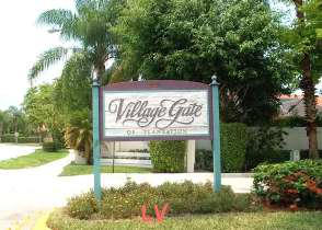 Village Gate in Plantation Florida - entrance sign